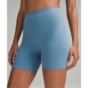 Lululemon Align Curve Seam High Rise Short 6" Inseam - Blue Biker Shorts sz 12
